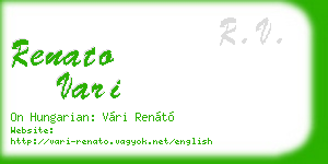 renato vari business card